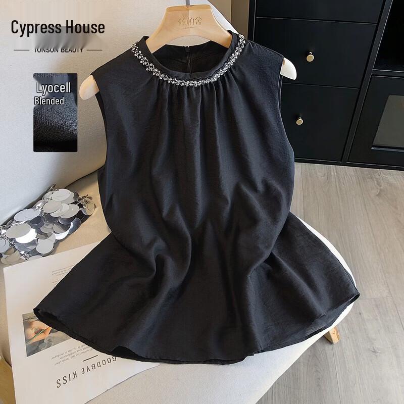 Women s Lyocell Solid Sleeveless Blouse M