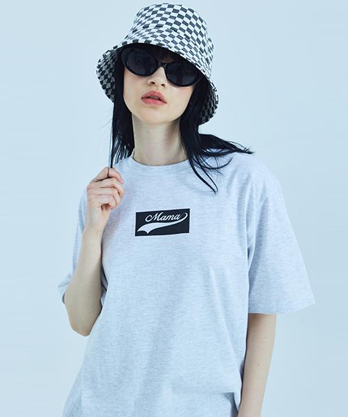Fake Mama Box Logo T-Shirt_White Melange