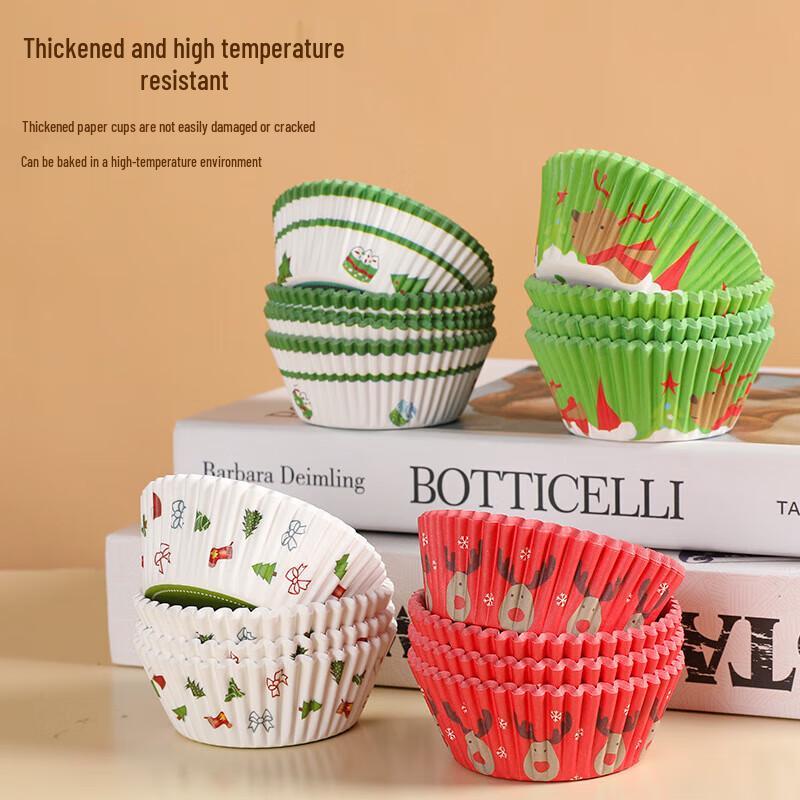 Christmas Disposable Muffin & Cupcake Liners