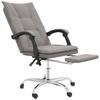 Office Chair with Reclining Function Taupe Fabric