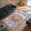 Hearts Theme Crystal Velvet Floor Rug Personalized Custom Name Text Warm Carpet Home Decoration
