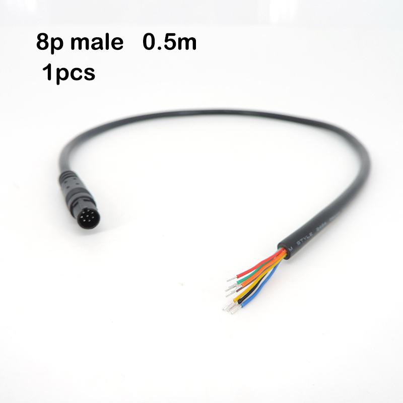 0.5m 1m 2m 8 pin core Male to Female Cord Car Rear View vehicle DVR Camera Reverse connector extend Cable cord HD Monitor Wire V