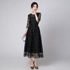 Hollow Evening Dress New Lace Temperament Socialite Party Slim and Thin Dress