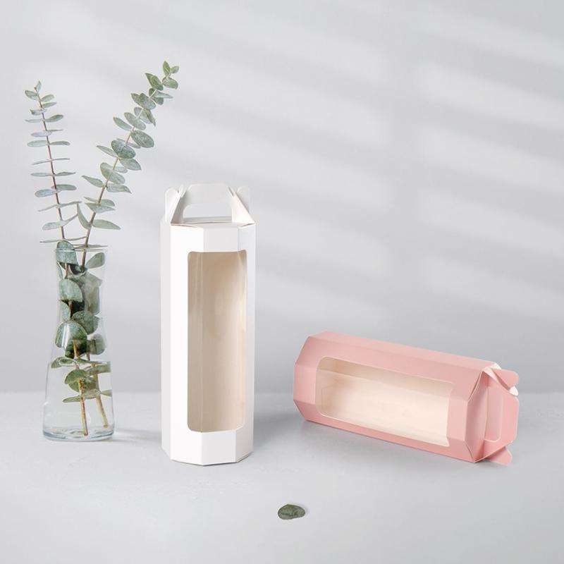 10Pcs Fashionable Octagonal Clear Window Gift Boxes For Flowers And Gifts, Birthday Wedding Valentine'S Day