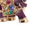 Keychain Exquisite RhinestoneEncrusted Elephant Car Bag Pendant for Girl Birthday Gift(Dark Brown )