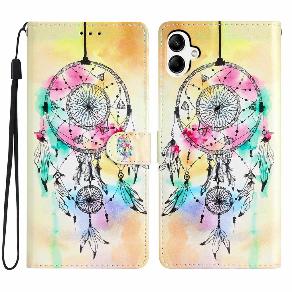 Für Samsung Galaxy A07 Brieftasche Hülle PU Leder Musterdruck Ständer Handyhülle mit Riemen