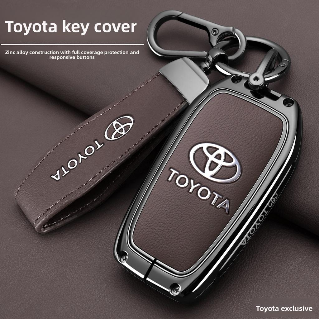Car Key Case Cover Shell For 4 Button Toyota Prius Camry Corolla CHR C-HR RAV4 Land Cruiser Prado Fob Keychain Accessories