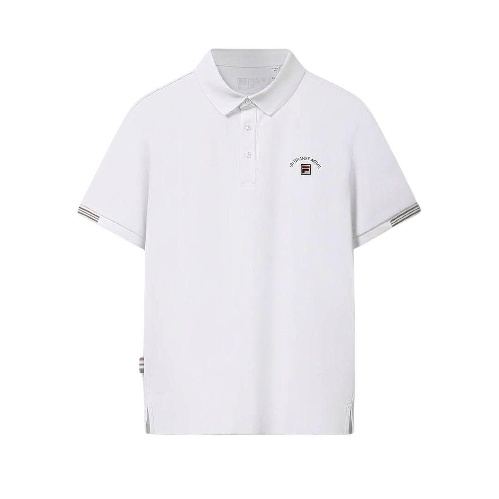 FILA Heritage Outdoor Casual Simple Comfortable Short Sleeve Polo Shirt Men tops F11M638107F-WT 3XL