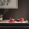 Edenus 'Hongyun Dangtou' Chinese Red Ceramic Tea Set