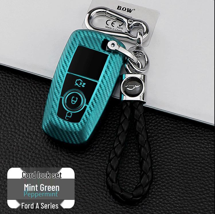 Ford Model A Carbon Fiber Pattern TPU Car Key Protective Case