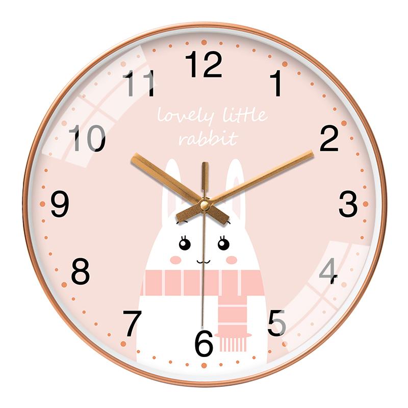Cartoon Wall Clock Cute Animal Design Silent Quartz Movement Children's Study Rooms Bedroom Interior Decoration 8 10 12 Inch