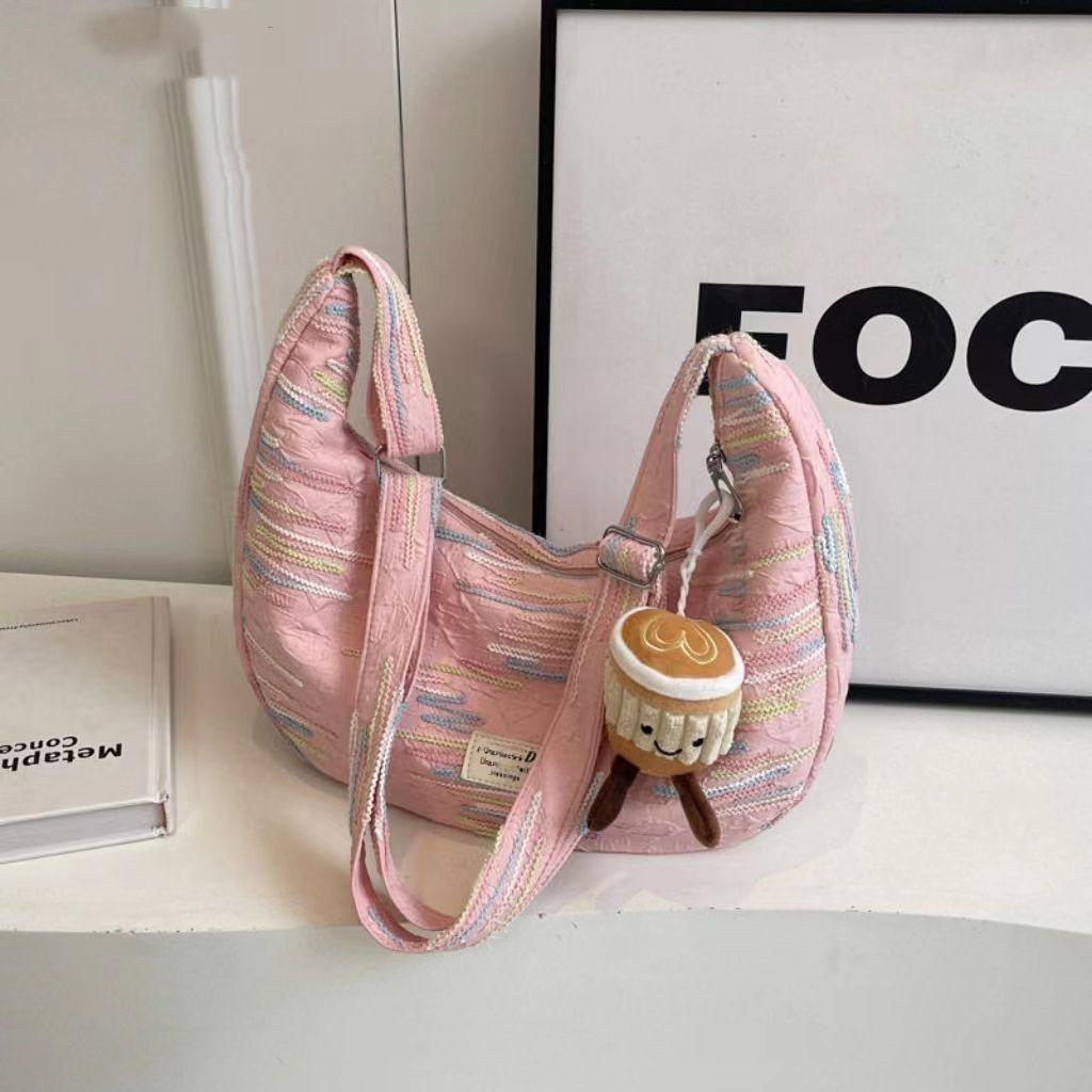 Trendy Ins-style Versatile Large-capacity Single-shoulder Dumpling-shaped Bags