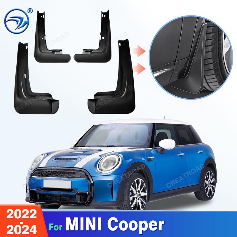 

For MINI Cooper 2024 Fender Mudflaps Splash Guards Mudguards Mud Flaps Car Accessories 4pcs