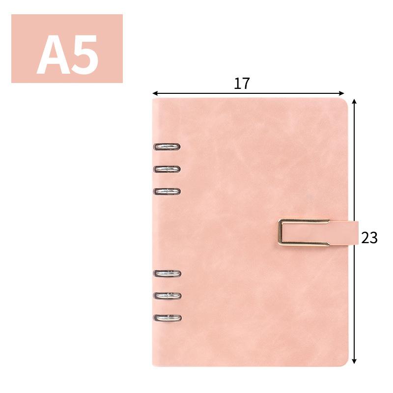 A5 Binder Pu Leather Notebook Business Stationery Gift Set Office Customized Logo Journal Notebooks for Students