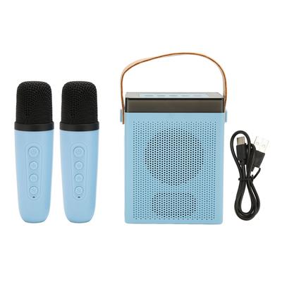 Karaoke Machine Multifunction RGB Lighting Portable Bluetooth Speaker with 2 Wireless Microphones