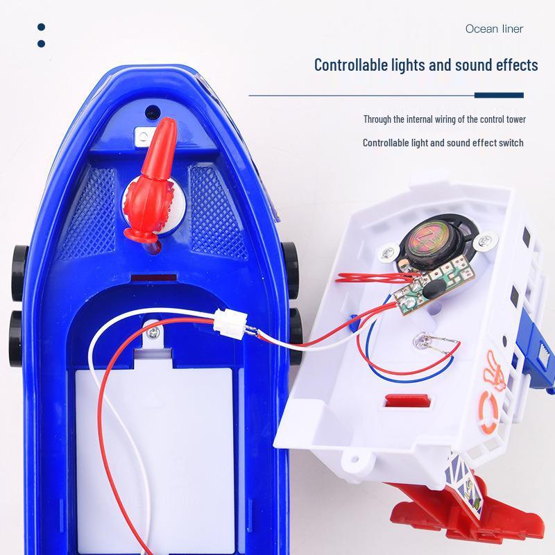 Children's Electric Fireboat Toy with Water Spray, Lights & Siren.