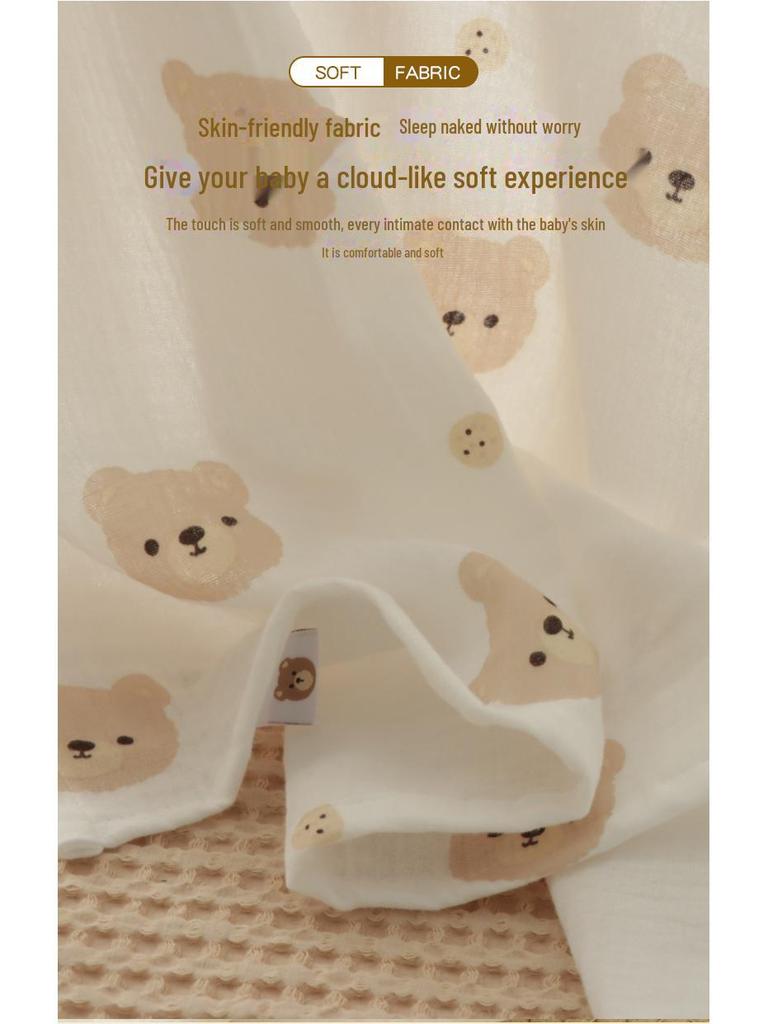 Breathable Double-Layer Cotton Baby Swaddle Blanket