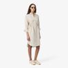 Women's Long Sleeve Linen Blended Shirt Dress EF8271-56G8GI