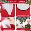 24x White Angel Wings Christmas Feather Baubles XMAS Tree Hanging Ornament Decor