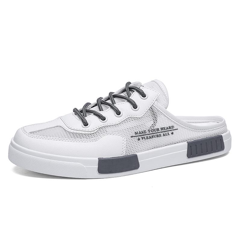"Men's Summer Breathable Mesh Slip-On Sneakers: Trendy Closed-Toe Casual Shoes for Teens"