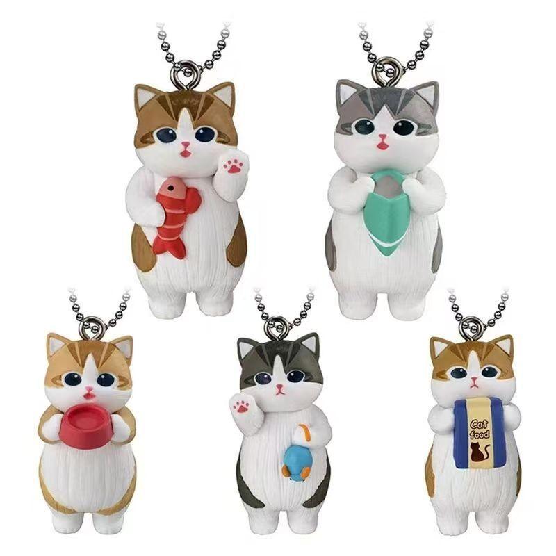 Fushan Cat Keychain With Foodshaped Pvc Charm For Collectors And Gift Giveaways