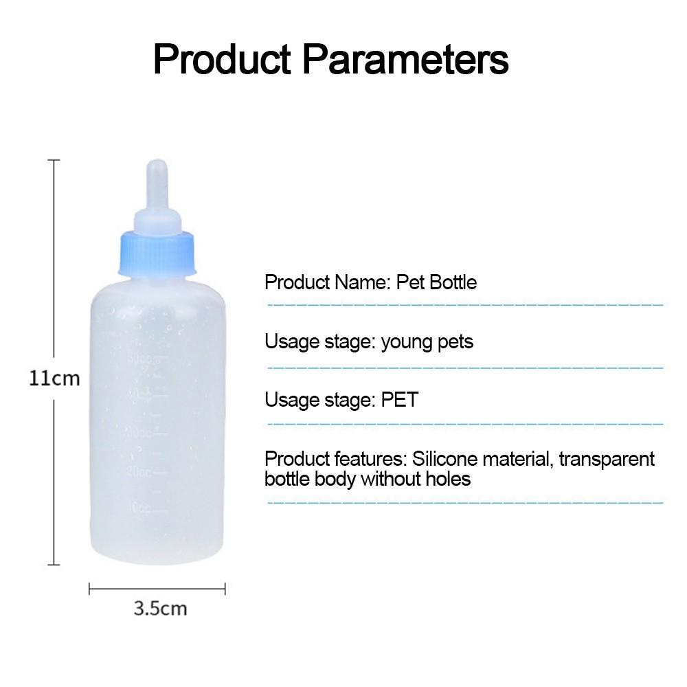 Drinking Cat Baby Nursing Pet Feeding Bottle Silicone Water Milk Feeder Cat Feeding Bottle 60ml Newborn Puppy Milk Bottle