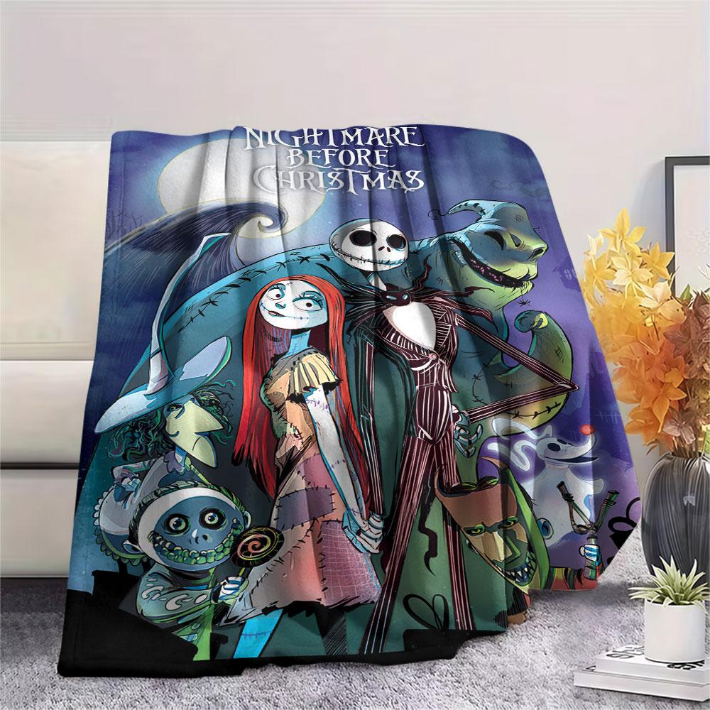 Nightmare Before Christmas printing Flannel Blanket Bedroom Sofa Camping Warm blanket Gifts for family and friends-MJ020