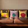 Hand Drawn Flowers Cushion Cover Soft Reversible  Durable Pillow Cover  MultiScene Use for Home  Car Daily Comfort