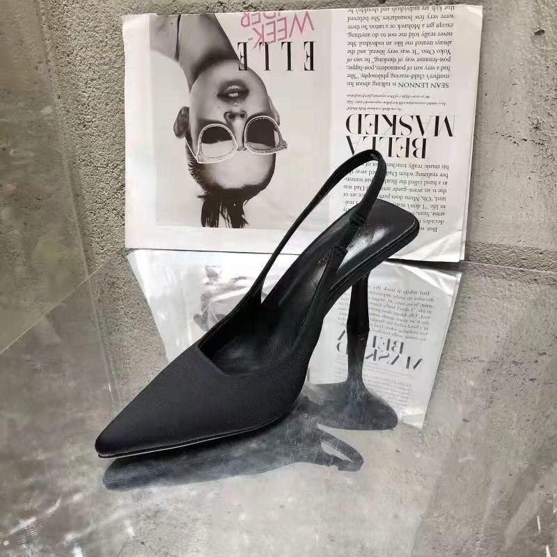 Fashion Summer New 2024 Sandal Woman Small Stiletto Heels Sexy Designer Sandals for Women Black Luxury Genuine Leather Red High Heeled