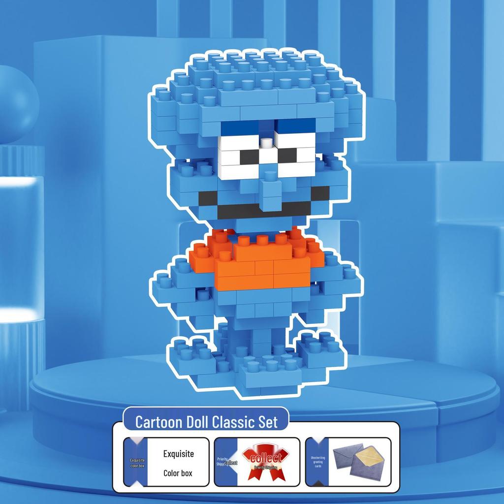 Figuras de Desenho Animado de Micro Partículas Compatíveis com LEGO - Brinquedo de Montagem Educacional para Crianças Caixa Surpresa Ornamentos