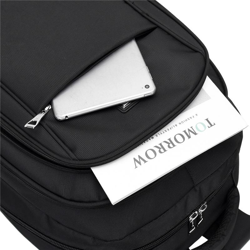 Schoolbag Men's Backpack, Outdoor Leisure Travel Backpack, Large Capacity Student Backpack, Multifunctional Textured Simple Laptop Bag
