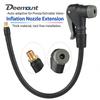 Inflatable Extension Tube Adapter for Schrade and Presta Valve Mountain Road Bike Pump Hose Conversion Head
