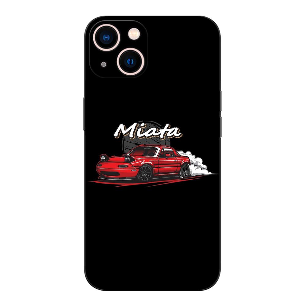 Black Tpu Case For Samsung Galaxy S6 S7 S8 S9 Plus Back Cover Miata Mx5 Na