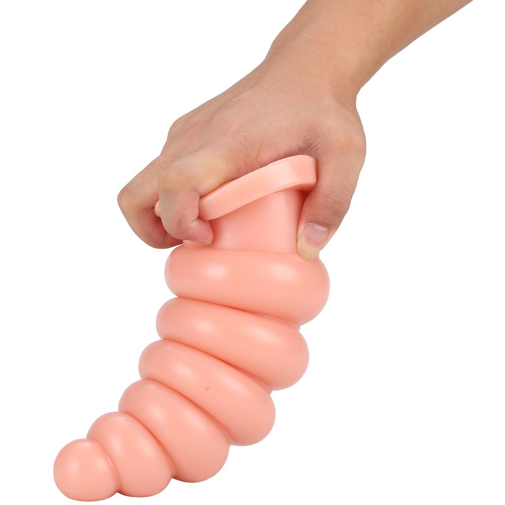 Duen Thick Large Pull Beads Butt Plug Men's and Women's Back Court Masturbation Device Suction Cup Butt Plug SM Anal Dilatation Device Adult Sex