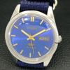 GEBRAUCHTE CITIZEN AUTOMATIC 8200 JAPAN HERRENUHR MIT TAG- UND DATUM-ARMBANDUHR UND BLAUEM ZIFFERBLATT a432808-2 R113-a432808