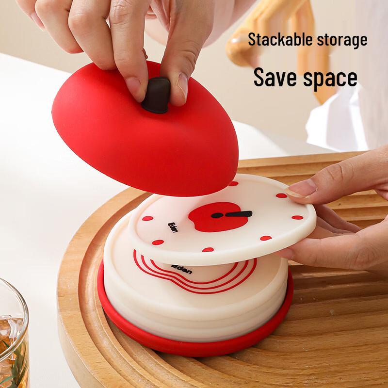 Kapa Bear Creative Apple Silicone Coaster Set