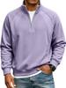 Men's Half Zip Sweatshirt Stand Collar Relaxed Fit Casual Pullover for Autumn Winter