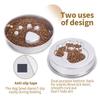 A pet bone 304 stainless steel footprint dog bowl slow food bowl large capacity feeding pet bowl non-slip bone dog meal tray med