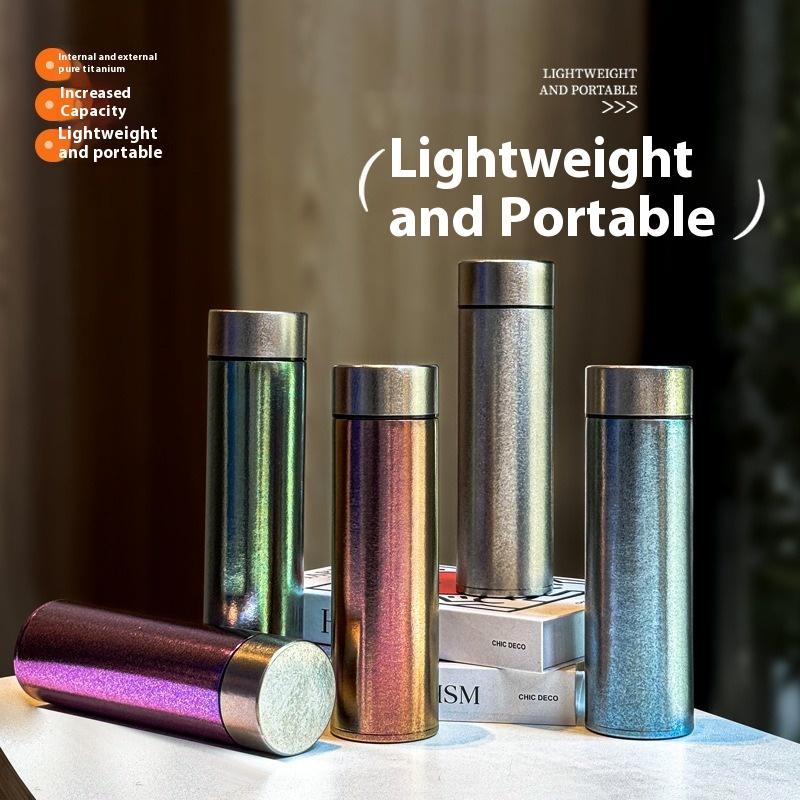 Pure Titanium Insulated Cup Portable Tea Cup Men&Women Water Cup Business Office Cup Titanium Cup Hot and Cold Insulation Bottle