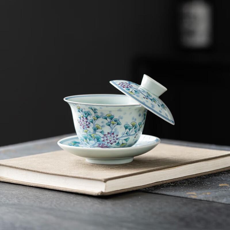 Hongyu Doucai Series 11-Piece Ceramic Tea Set