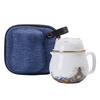 Guochaofeng Portable Kuaike Cup One Pot Two Cups Kung Fu Brewing Teapot Travel Tea Set Business Souvenir