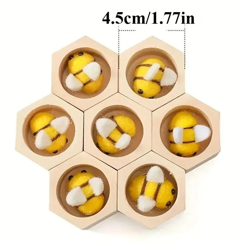Wooden Bee Hive Sorting & Stacking Toys for Toddlers Learning Montessori Toys Fine Motor Skill Sensory Toys Kids Birthday Gift