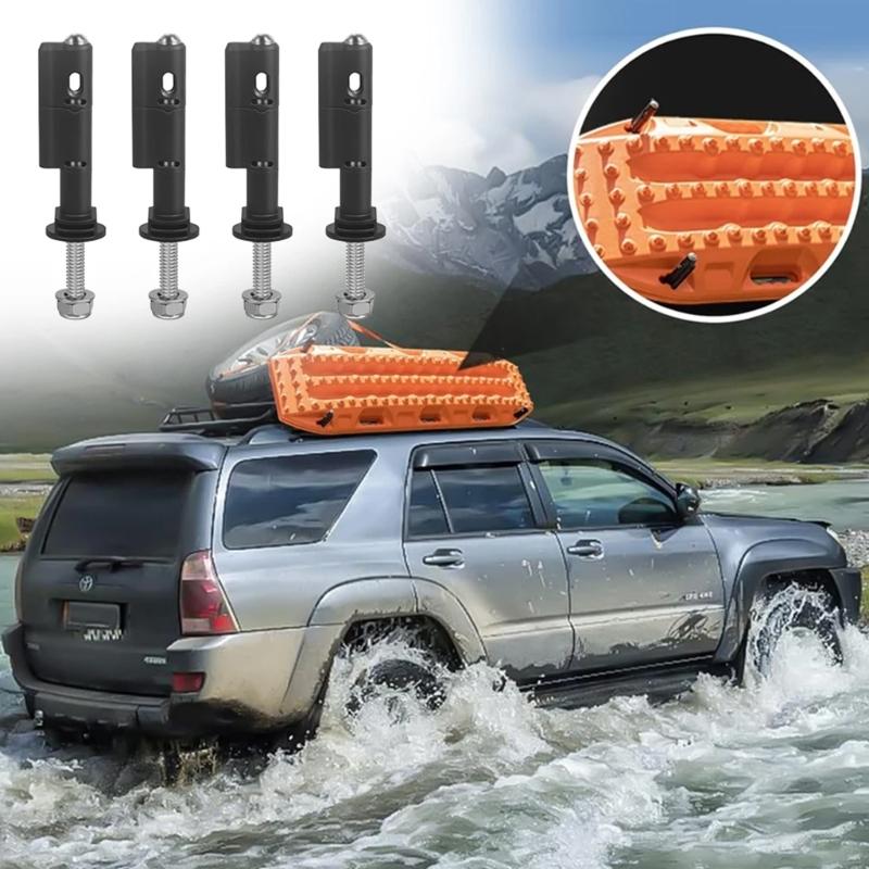 Traction Boards Mounting Pins Kit Safety Kits Lockable Mount Pins for MaxTrax MKII Recovery/Traction Boards Theft Proof