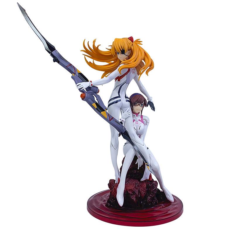 EVA Asuka & Maki Namie Dual Movie Scene Model Ornament Figure
