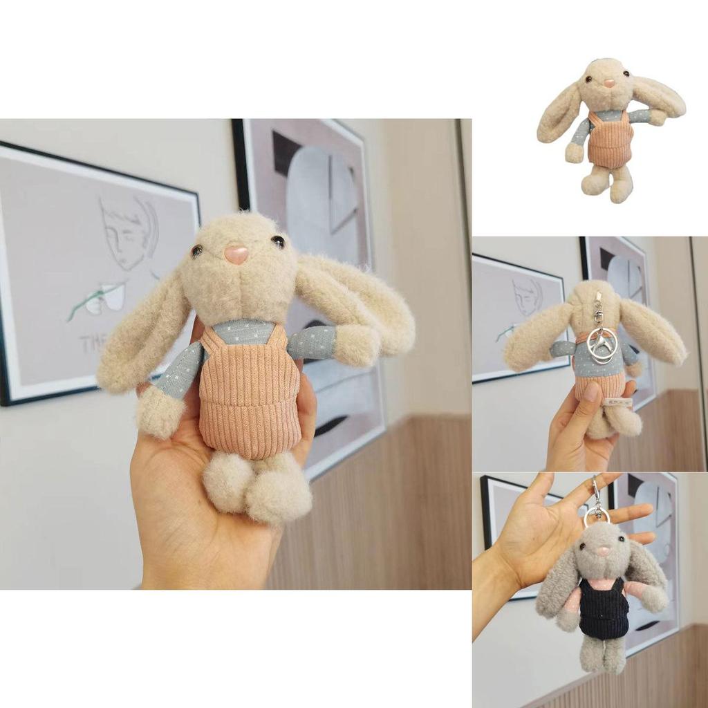 Adorable Cartoon Rabbit Keychain Plush Toy With Big Ears Perfect For Gifts And Collectibles