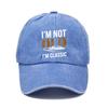 New washed baseball cap printing car logo cap cowboy baseball cap retro versatile soft top hat