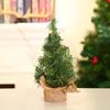 Mini Christmas Tree with Burlap Base Desktop Xmas Trees 20/30CM Cute Mini Christmas Tree  New  Decoration Ornaments
