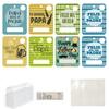 8 Pcs Father's Day Money Holder Ornaments Cash Money Holder Card with Plastic Cover And Adhesive DIY Father's Day Appreciation Gift