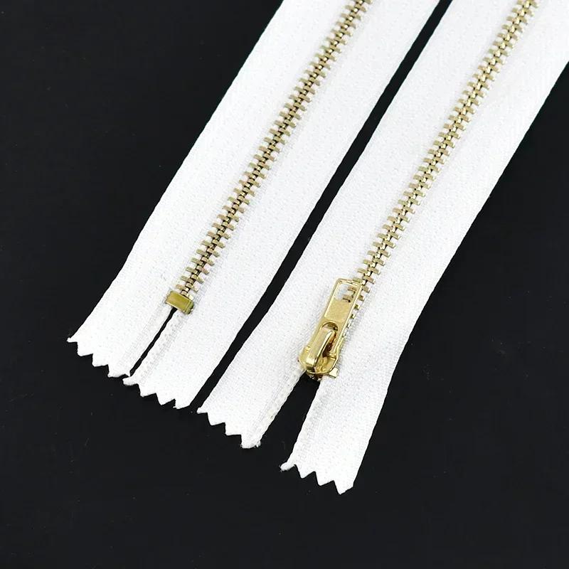 Meetee 10/20Pcs 3# Metal Zippers 10-30cm Close End Black White Zip for Bags Jeans Jacket Pocket Zips DIY Sewing Accessories