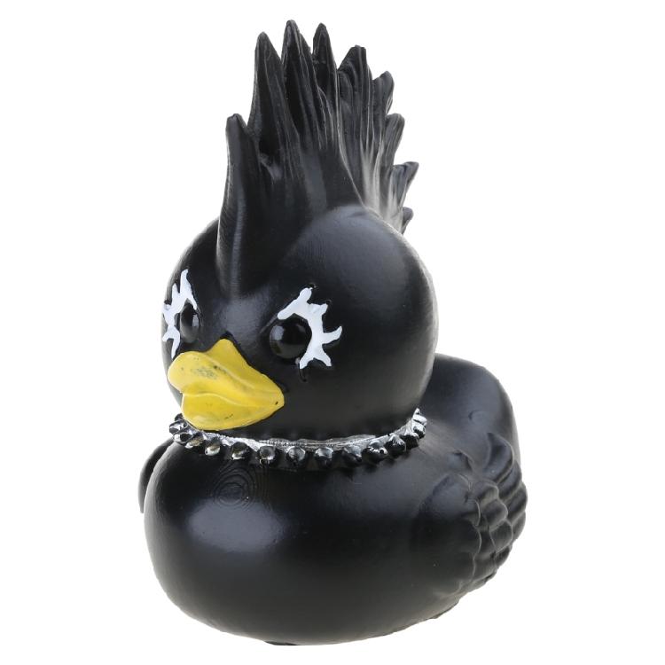 Duckieville Scultura di Anatra Statuetta Fatta a Mano Statua Anatra Punk e Rock Statuetta di Anatra Satanica